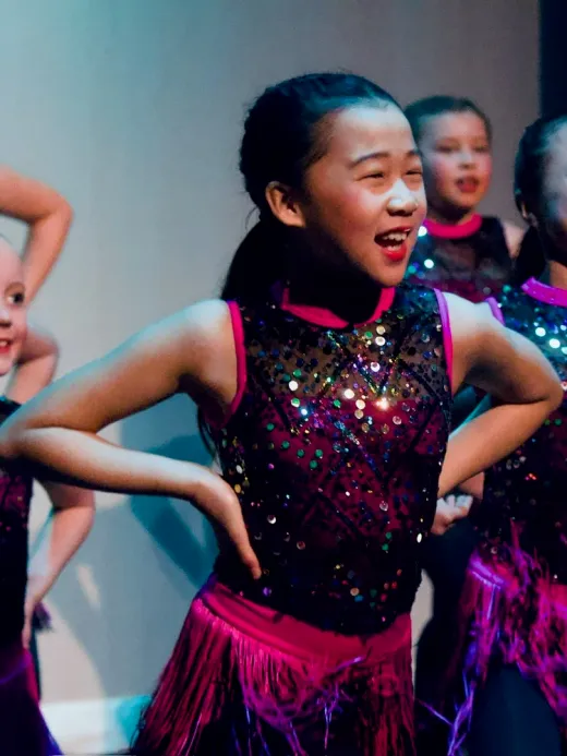 VPS dancers mid-routine during a group performance